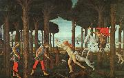 BOTTICELLI, Sandro The Story of Nastagio degli Onesti (first episode) ghj France oil painting artist